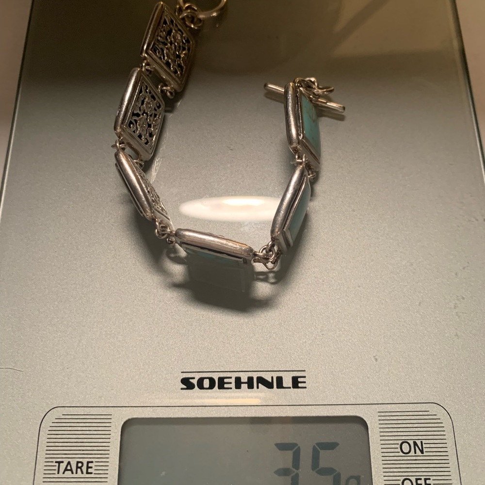 Turquoise & sterling Southwest bracelet from ParkCity. 7.5” Mother's Day gift! - Picture 8 of 8